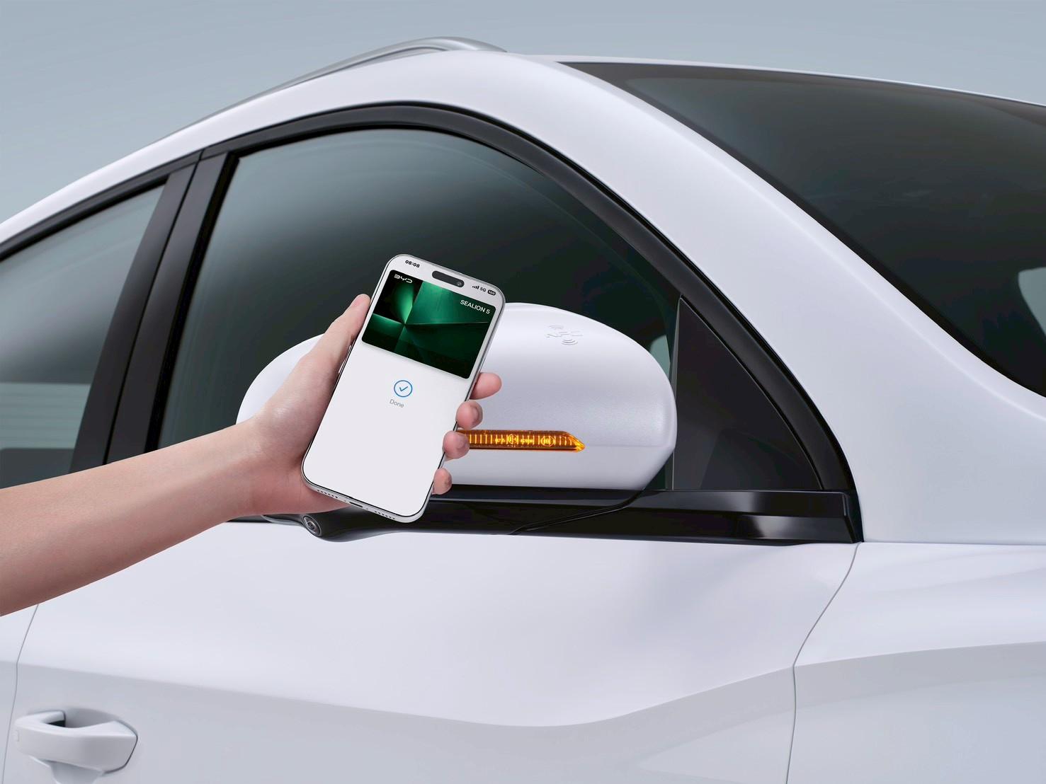 Mở xe 1 chạm NFC, BYD App, Bluetooth